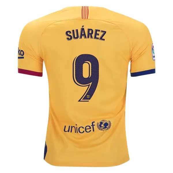 Maillot Football Barcelone NO.9 Suarez Exterieur 2019-20 Jaune